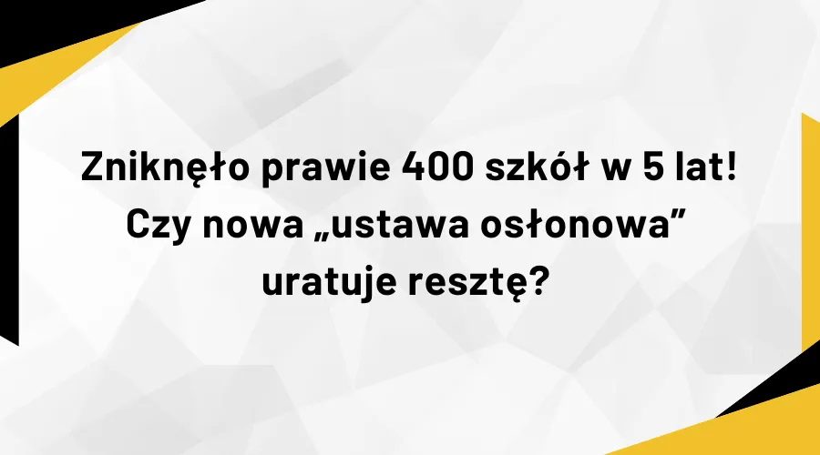 Projekt ustawy o małych szkołach 2026. Jak nowe prawo ma chronić placówki przed niżem?